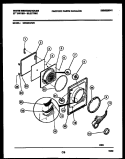 DOOR PARTS Diagram and Parts List for DE640KDD6  Frigidaire Dryer