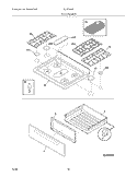 TOP / DRAWER Diagram and Parts List for GLGF389GBB  Frigidaire Range