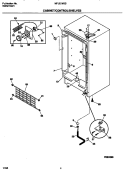 CABINET / CONTROL / SHELVES Diagram and Parts List for MFU21M3BW3  Frigidaire Freezer