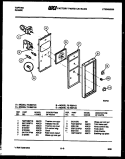 CONTROL PANEL Diagram and Parts List for 72-3657-23-02  Tappan Range