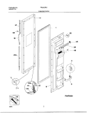 FREEZER DOOR Diagram and Parts List for FRS20ZRGWA  Frigidaire Refrigerator