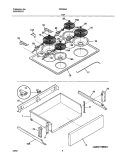 TOP / DRAWER Diagram and Parts List for FES355ASC  Frigidaire Range