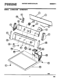 CONSOLE, CONTROLS, TOP PANEL Diagram and Parts List for FDE847GCT0  Frigidaire Dryer