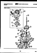 MOTOR, TRANSMISSION AND DRIVE PARTS Diagram and Parts List for LA470LXD1  Frigidaire Washer