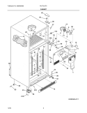 CABINET Diagram and Parts List for PLHT219TCB7  Frigidaire Refrigerator