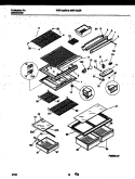 SHELVES AND SUPPORTS Diagram and Parts List for WRT18JRBW0  Frigidaire Refrigerator