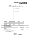 COVER Diagram and Parts List for FRT21IQRJW1  Frigidaire Refrigerator