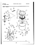 TUBS, WATER VALVE AND LID SWITCH Diagram and Parts List for LCE462AW1  Frigidaire Washer