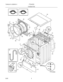 CABINET / TOP Diagram and Parts List for LTF2940ES0  Frigidaire Washer