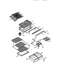 SHELVES, CONTROLS, DIVIDER, MULLION Diagram and Parts List for FPD19TPH0  Frigidaire Refrigerator