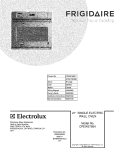 COVER Diagram and Parts List for CPEW2785KF1  Frigidaire Wall Oven