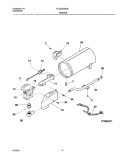 BURNER, VALVE Diagram and Parts List for GLGQ332AS0  Frigidaire Dryer