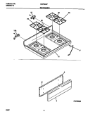 TOP / DRAWER Diagram and Parts List for MGF350SFWA  Frigidaire Range