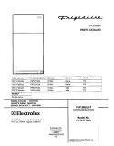 COVER Diagram and Parts List for FRT21FS5AW5  Frigidaire Refrigerator