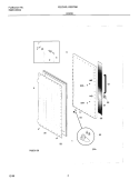 DOOR Diagram and Parts List for R22CW5  Frigidaire Freezer