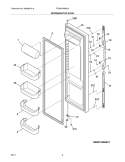 REFRIGERATOR DOOR Diagram and Parts List for FRS6HR45KS4  Frigidaire Refrigerator