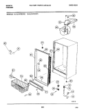 CABINET Diagram and Parts List for UL1647ECW2  Frigidaire Freezer