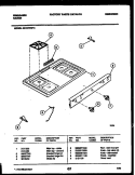 COOKTOP PARTS Diagram and Parts List for G31BPNW4  Frigidaire Range