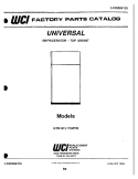 COVER Diagram and Parts List for GTL175WH0  Frigidaire Refrigerator
