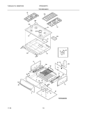 TOP/DRAWER Diagram and Parts List for CPDS3085KF3  Frigidaire Range