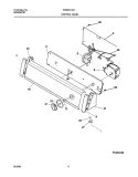 CONTROL PANEL Diagram and Parts List for FWX221AS1  Frigidaire Washer
