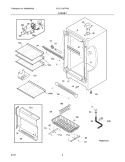 CABINET Diagram and Parts List for GLFU1767FW5  Frigidaire Freezer