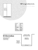 COVER Diagram and Parts List for FRS6LR5EM7  Frigidaire Refrigerator