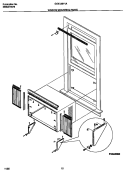 WINDOW MOUNTING PARTS Diagram and Parts List for GAX128Y1A1  Gibson Air Conditioner