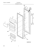 REFRIGERATOR DOOR Diagram and Parts List for PHSC39EHSS2  Frigidaire Refrigerator