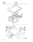 TOP / DRAWER Diagram and Parts List for GLES388ASC  Frigidaire Range