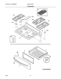 TOP/DRAWER Diagram and Parts List for BGGF3042KFE  Frigidaire Range