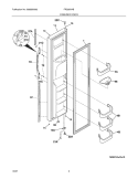 Part Location Diagram of 241668109 Frigidaire Freezer Door - White