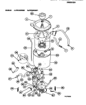 TUBS, HOSES, MOTOR Diagram and Parts List for FWX433RBS1  Frigidaire Washer