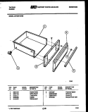 DRAWER PARTS Diagram and Parts List for 30-4989-00-03  Tappan Range