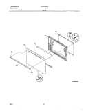 DOOR Diagram and Parts List for TGF303AWA  Tappan Range