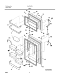 DOOR Diagram and Parts List for GLHT186TAQ4  Frigidaire Refrigerator
