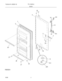 DOOR Diagram and Parts List for FFU1724DW10  Frigidaire Freezer