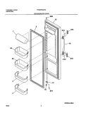 REFRIGERATOR DOOR Diagram and Parts List for FRS26RBCW0  Frigidaire Refrigerator