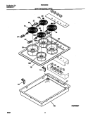 MAINTOP / SUFACE UNITS Diagram and Parts List for FEC3X5XEBB  Frigidaire Cooktop