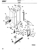 CABINET Diagram and Parts List for FRS20ZRGD3  Frigidaire Refrigerator