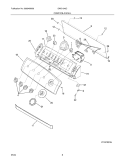 CONTROL / PANEL Diagram and Parts List for SWS1649CQ0  Westinghouse Washer