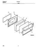 DOOR Diagram and Parts List for MEF350SBDB  Frigidaire Range
