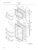 DOOR Diagram and Parts List for GRT21G3CQ2  Gibson Refrigerator