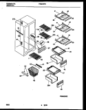 SHELVES AND SUPPORTS Diagram and Parts List for FRS24WPAW0  Frigidaire Refrigerator