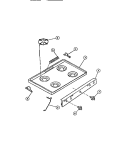 COOKTOP Diagram and Parts List for CGC3M2DXE  Gibson Range