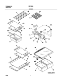 SHELVES Diagram and Parts List for FRT21P5AB6  Frigidaire Refrigerator