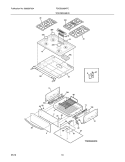 TOP/DRAWER Diagram and Parts List for FGGS3065KFC  Frigidaire Range