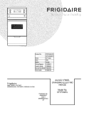 COVER Diagram and Parts List for CFEF2425LWA  Frigidaire Range