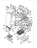 CABINET Diagram and Parts List for RD19F6ET3A  Gibson Refrigerator