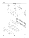 BACKGUARD Diagram and Parts List for GLGF366AQA  Frigidaire Range